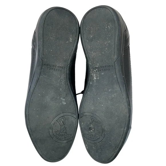 Versace Collection Noir Runaway Black Low Top Sneakers Paneled Mens EU 45 US 12 - Picture 6 of 8